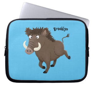 Housse Pour Ordinateur Portable Drôle dessin humoristique de rasoir de sanglier