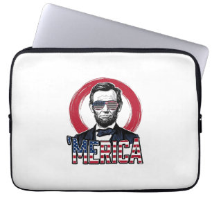 Housse Pour Ordinateur Portable Drôle Merica Patriotique Président Vintage Vecteur