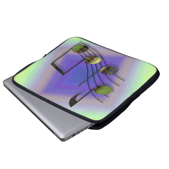 Housse pour ordinateur portable Dubstep Notes (Devant bas)