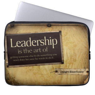 Housse Pour Ordinateur Portable Dwight Eisenhower Citation Inspirationnelle "Leade
