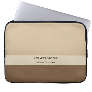 Housse Pour Ordinateur Portable Earthy brown monogrammed Business et projet