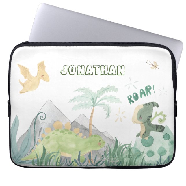 Housse Pour Ordinateur Portable École Cute Dinosaur (Devant)