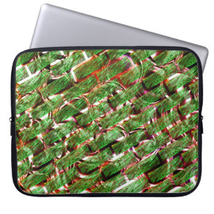 Housse Pour Ordinateur Portable Effet mur vert et bulles couleur saumon?