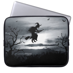Housse Pour Ordinateur Portable Éffrayant Halloween Arrière - plan Design Vintage