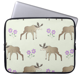 Housse Pour Ordinateur Portable Elch mit Blume