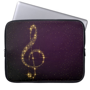 Housse Pour Ordinateur Portable Elégant Bright Music Note Texture Ordinateur Porta
