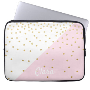 Housse Pour Ordinateur Portable Élégant confetti moderne de parties scintillant en