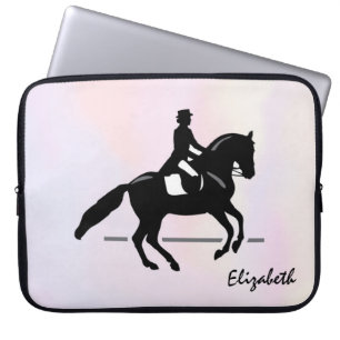 Housse Pour Ordinateur Portable Elegant Dressage Rider on a Watercolor Background