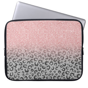 Housse Pour Ordinateur Portable Élégant Empreinte de léopard de Parties scintillan