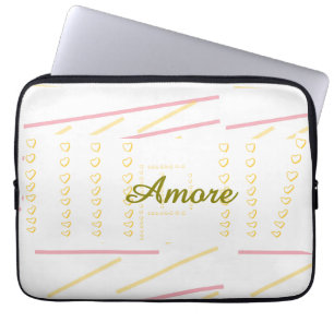 Housse Pour Ordinateur Portable Élégant, moderne, Scroll Stripes