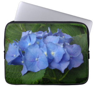 Housse Pour Ordinateur Portable Elégante fleur florale bleu violet hydrangée