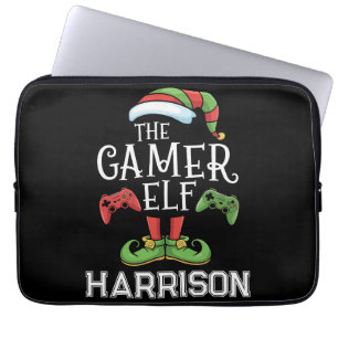 Housse Pour Ordinateur Portable Elfe de jeu vidéo personnalisé pour Noël