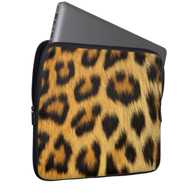 Housse Pour Ordinateur Portable Empreinte de léopard (Devant droit)