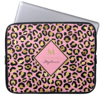 Empreinte de léopard Black Pink et Gold tendance |