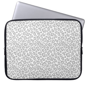 Housse Pour Ordinateur Portable Empreinte de léopard gris