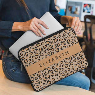 Housse Pour Ordinateur Portable Empreinte de léopard, Spots, Leopard Brown, Votre