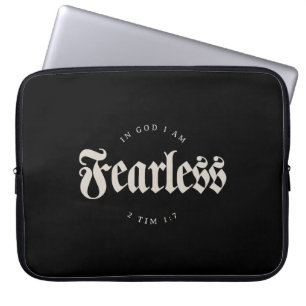 Housse Pour Ordinateur Portable En Dieu, je suis sans peur 2 Tim 1:7 chrétien