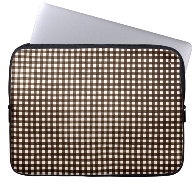 Housse Pour Ordinateur Portable En vichy Brown (Devant)