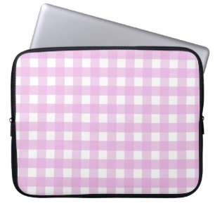 Housse Pour Ordinateur Portable En vichy rose pâle