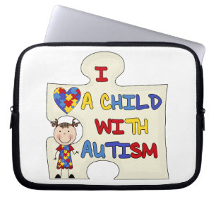 Housse Pour Ordinateur Portable Enfant avec la fille 2 de brune d'autisme