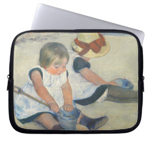 Housse Pour Ordinateur Portable Enfants jouant sur la plage, 1884