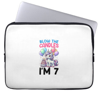 Housse Pour Ordinateur Portable Enfants Licorne 7ème Anniversaire Garçon 7 Ans Bda