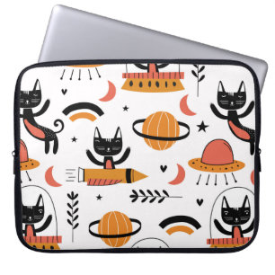 Housse Pour Ordinateur Portable Ensemble de chats mignons illustration design vint