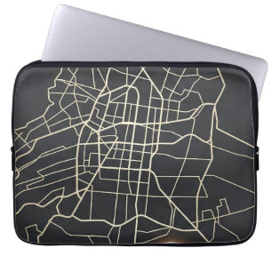 Housse Pour Ordinateur Portable Épinglette de carte de soccer minimaliste de NYC e