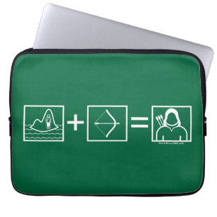 Housse Pour Ordinateur Portable Équation verte de flèche de la flèche