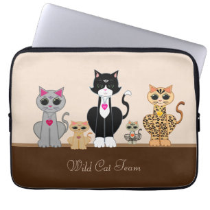 Housse Pour Ordinateur Portable Équipe de chat sauvage