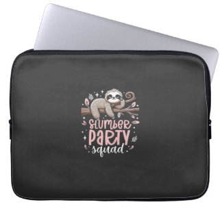 Housse Pour Ordinateur Portable Équipe de soirée pyjama de paresseux enfants fille