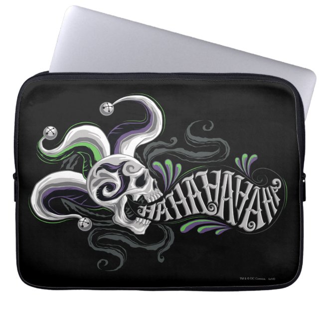 Housse Pour Ordinateur Portable Équipe de suicide | Joker Skull - Haha (Devant)