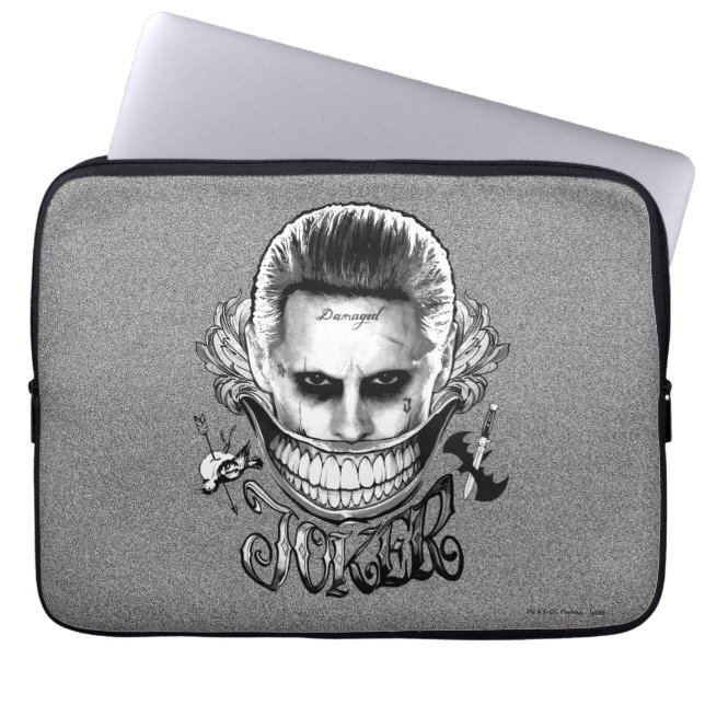 Housse Pour Ordinateur Portable Équipe de suicide | Joker Smile (Devant)