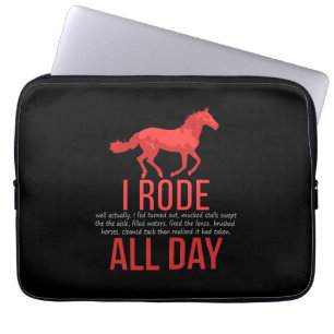 Housse Pour Ordinateur Portable Équitation - Cheval Ride Cadeau