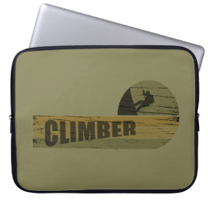 Housse Pour Ordinateur Portable Escalade rock grimpeur vintage