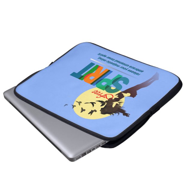 Housse Pour Ordinateur Portable Esprit libre | 15 pouces (Devant bas)