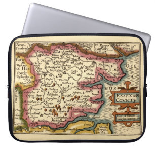 Housse Pour Ordinateur Portable Essex Comté Angleterre Ancien Atlas Antiquaire Car