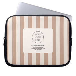 Housse Pour Ordinateur Portable Étanche à rayures de champagne Logo Marque Entrepr