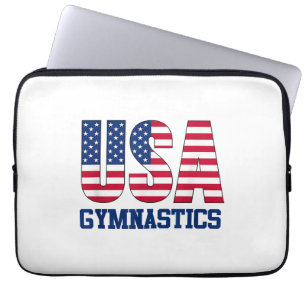 Housse Pour Ordinateur Portable Etats-Unis avec drapeau américain Gymnastique Spor