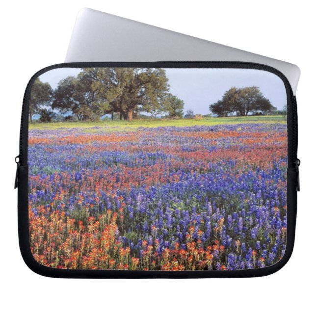 Housse Pour Ordinateur Portable États-Unis, Texas, Llano. Bluebonnets et redbonnet (Devant)
