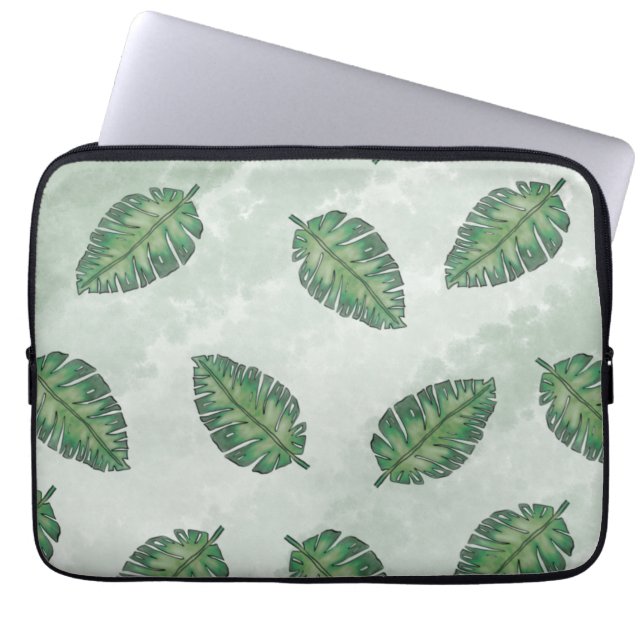 Housse Pour Ordinateur Portable Été Avec Feuille Verte (Devant)