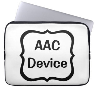 Housse Pour Ordinateur Portable étiquette AAC noire