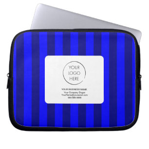 Housse Pour Ordinateur Portable Étiquette de marque à rayure bleue Promotionnel En