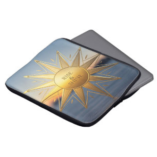 Housse Pour Ordinateur Portable Étoile d'or géométrique et brillante