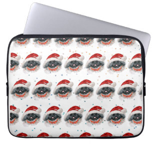 Housse Pour Ordinateur Portable Étoiles de Noël de la race canine Pékinois