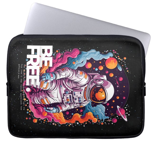 Housse Pour Ordinateur Portable ÊTRE GRATUIT Conception des astronautes (Devant)