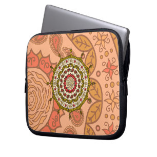 Housse Pour Ordinateur Portable Étui pour ordinateur Mehndi Fantasy Gold