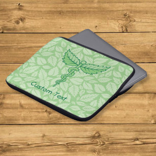 Housse Pour Ordinateur Portable Étui pour ordinateur portable avec caducee et feui