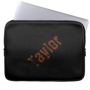Housse Pour Ordinateur Portable Étui pour tablette avec nom en détresse (noir et r