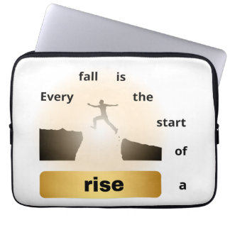 Housse Pour Ordinateur Portable "Every Fall Is the Start of a Rise – Leap of Hope"